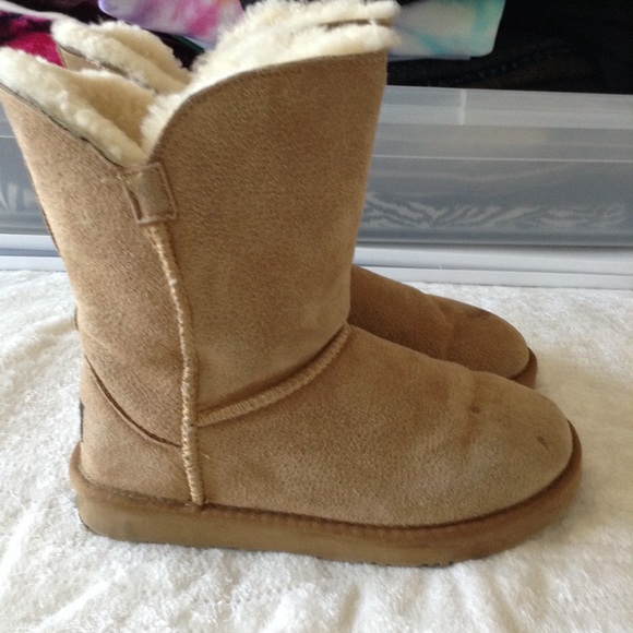 LAM TAN SHEEP LEATHER BOOTIES 6.5/7 - Picture 6 of 8